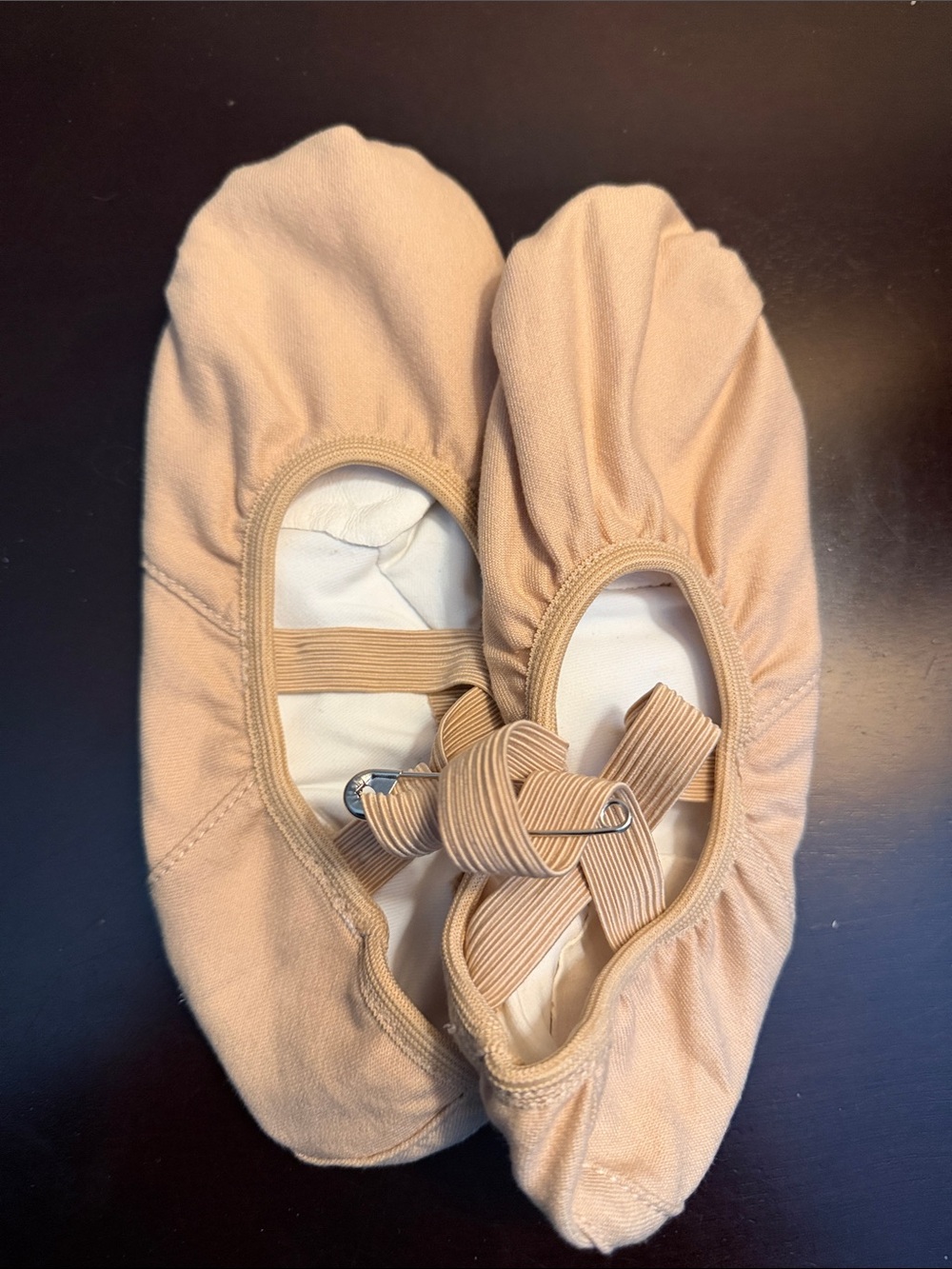 Capezio Light Pink Kids Ballet Flats with Elastic Strap